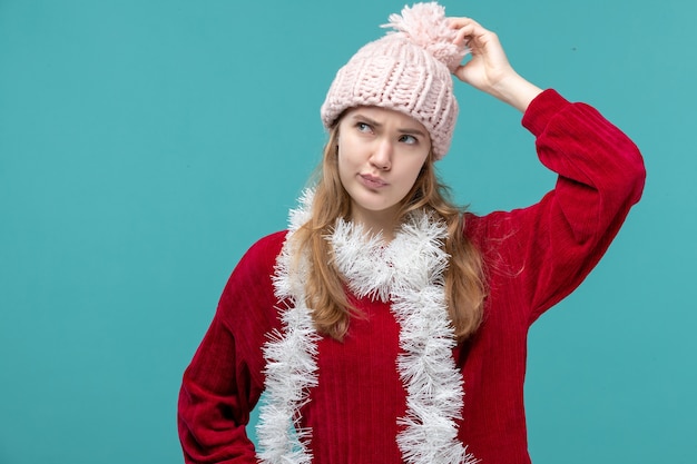 Free photo expressive young female posing