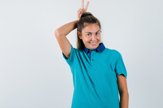 Expressive young girl posing in the studio