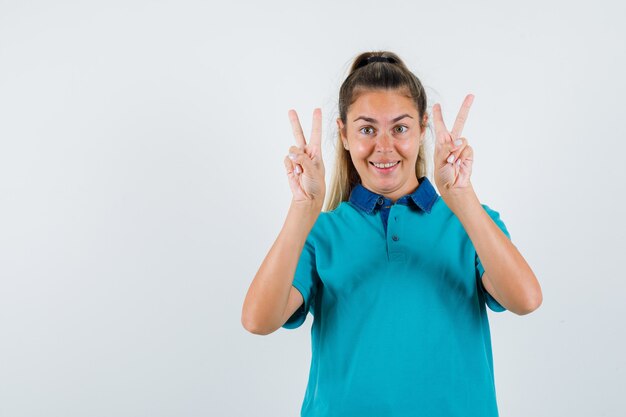 Expressive young girl posing in the studio