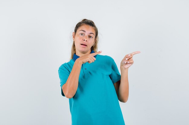 Expressive young girl posing in the studio