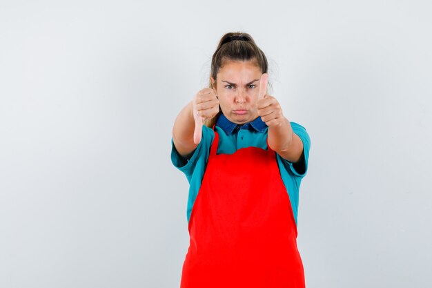 Expressive young girl posing in the studio