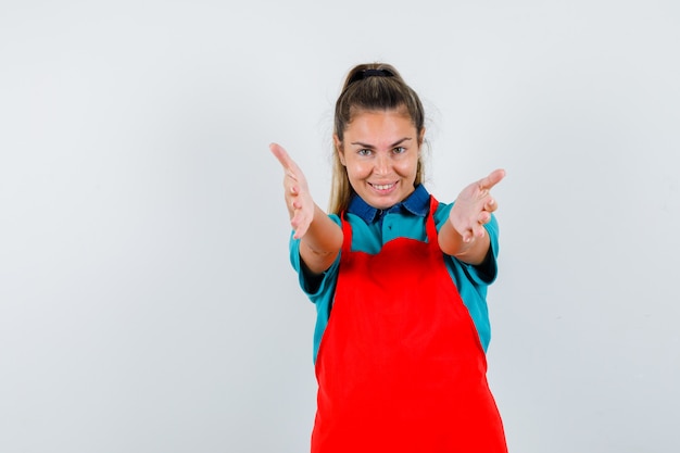 Expressive young girl posing in the studio