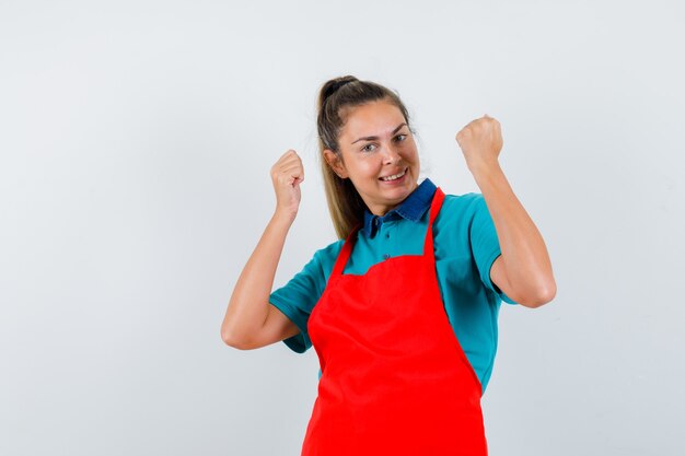 Expressive young girl posing in the studio