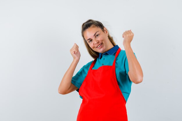 Expressive young girl posing in the studio