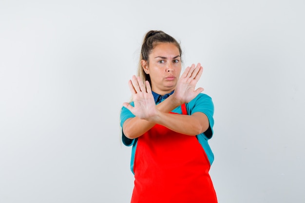 Expressive young girl posing in the studio