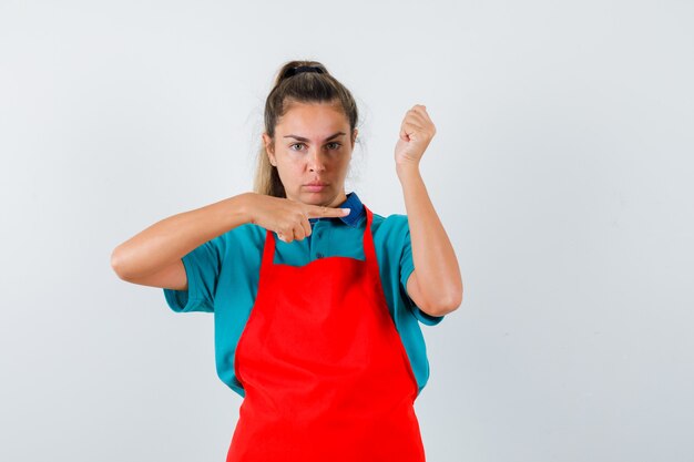 Expressive young girl posing in the studio