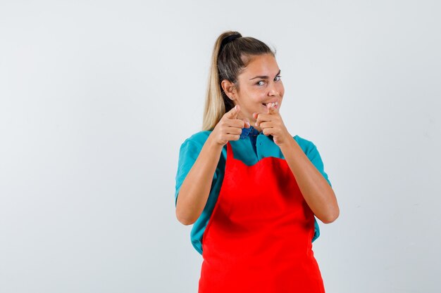 Expressive young girl posing in the studio