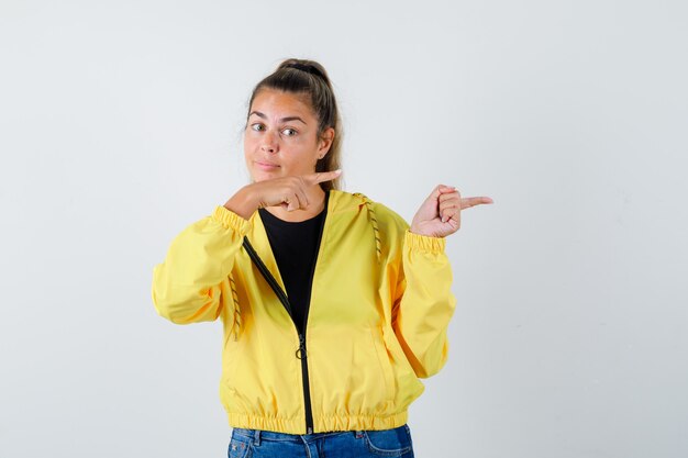 Expressive young girl posing in the studio