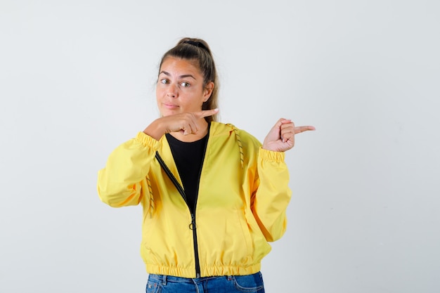 Expressive young girl posing in the studio