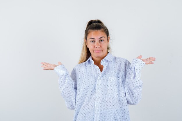 Expressive young girl posing in the studio