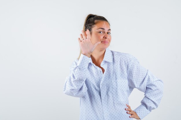 Expressive young girl posing in the studio