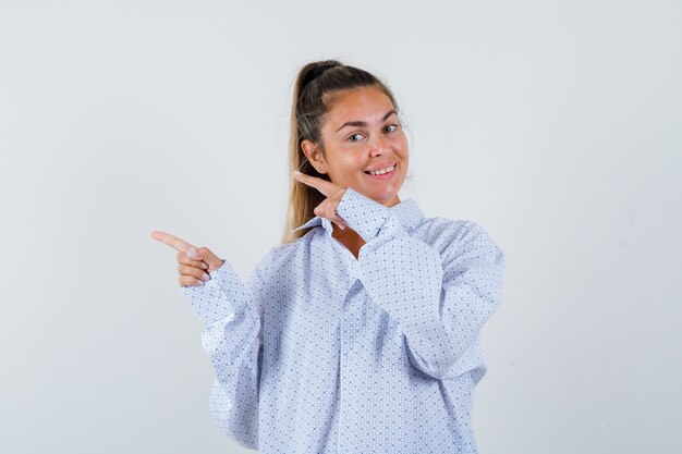 Expressive young girl posing in the studio