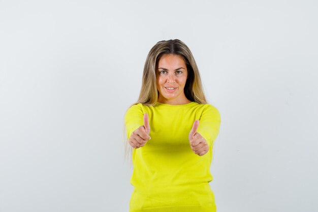 Expressive young girl posing in the studio