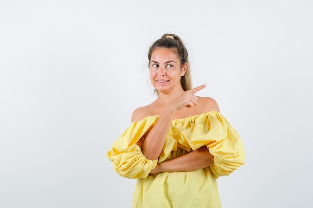 Expressive young girl posing in the studio