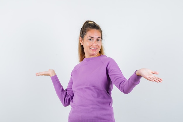 Expressive young girl posing in the studio