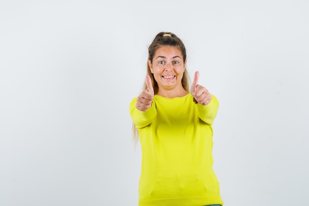 Expressive young girl posing in the studio