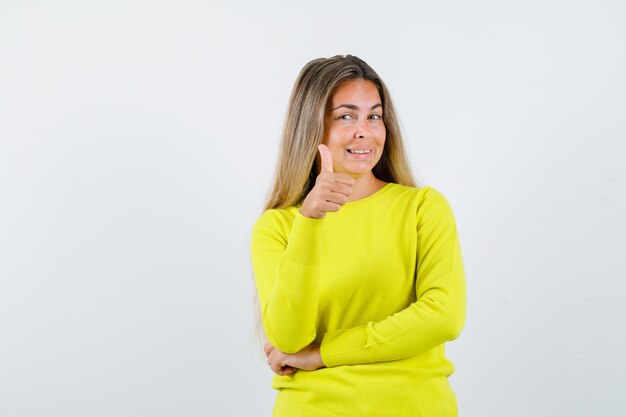 Expressive young girl posing in the studio