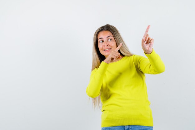 Expressive young girl posing in the studio