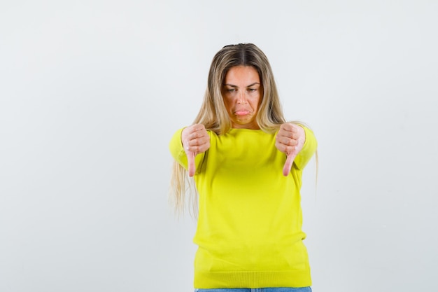 Expressive young girl posing in the studio