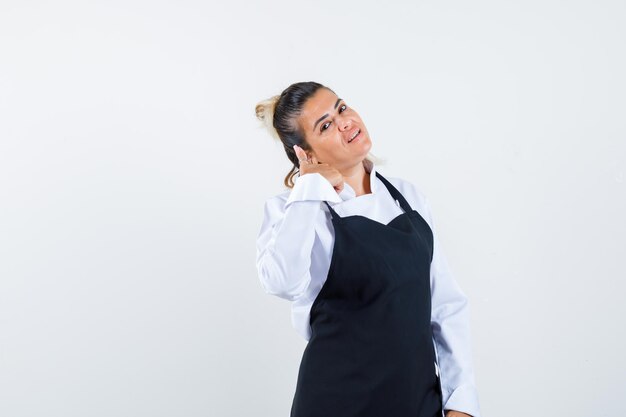 Expressive young girl posing in the studio