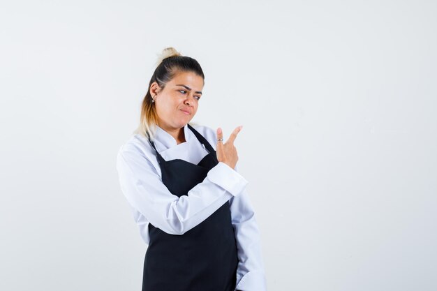 Expressive young girl posing in the studio