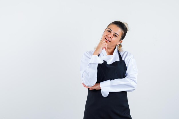 Expressive young girl posing in the studio