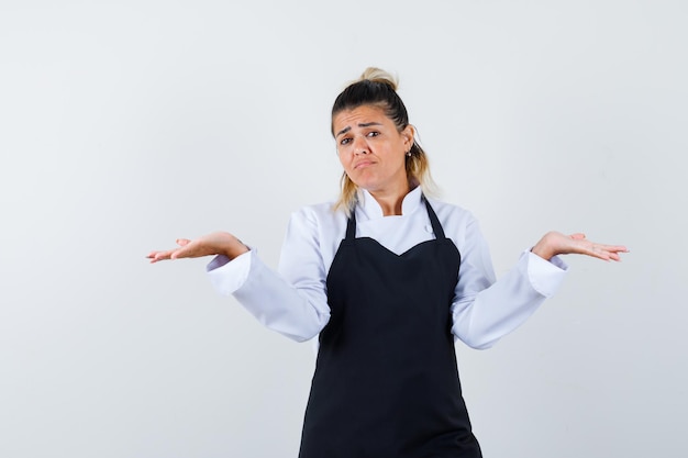 Expressive young girl posing in the studio