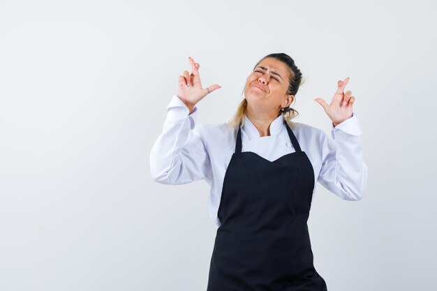 Expressive young girl posing in the studio