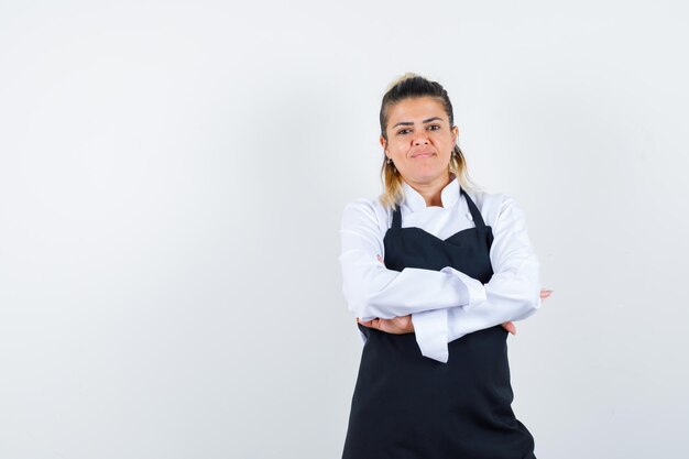 Expressive young girl posing in the studio