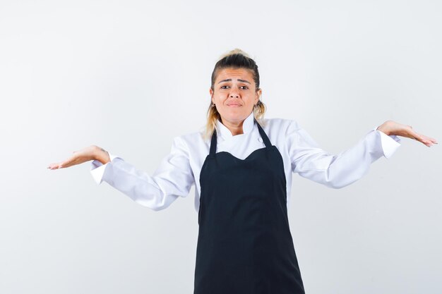 Expressive young girl posing in the studio