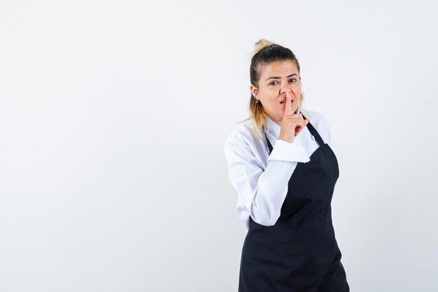 Expressive young girl posing in the studio