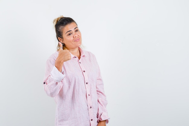 Expressive young girl posing in the studio