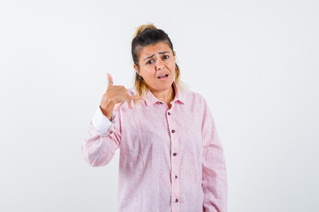 Expressive young girl posing in the studio