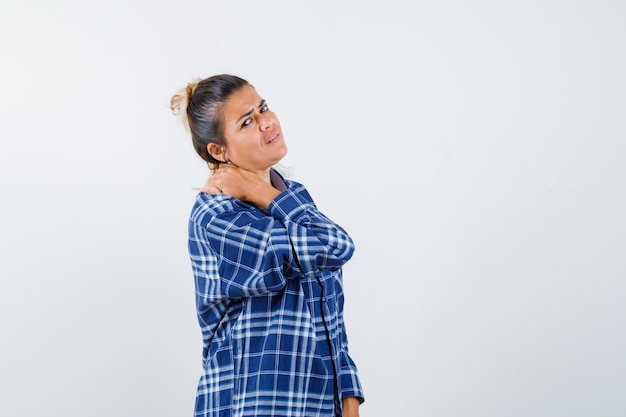 Expressive young girl posing in the studio