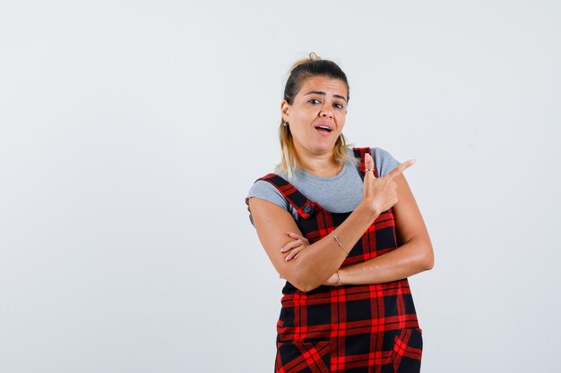 Expressive young girl posing in the studio