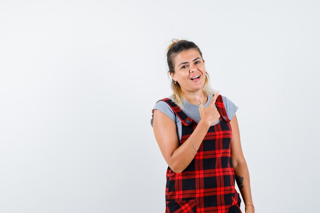 Expressive young girl posing in the studio