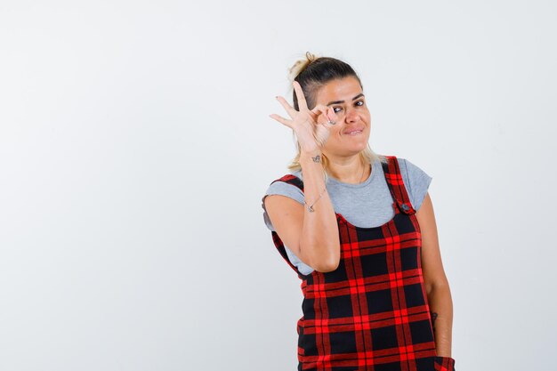 Expressive young girl posing in the studio