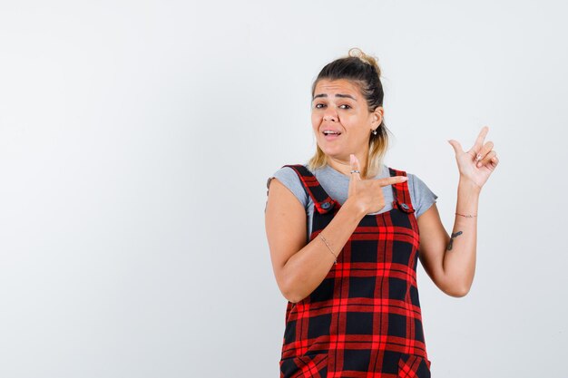 Expressive young girl posing in the studio