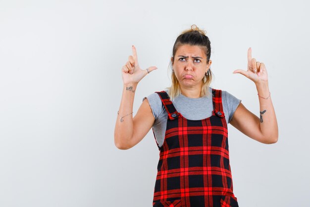 Expressive young girl posing in the studio