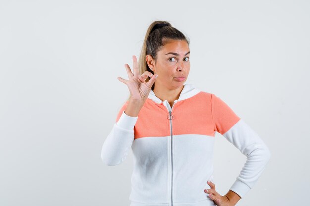 Expressive young girl posing in the studio