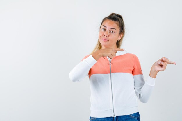 Expressive young girl posing in the studio