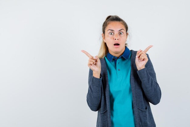 Expressive young girl posing in the studio