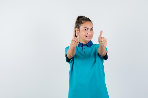 Expressive young girl posing in the studio