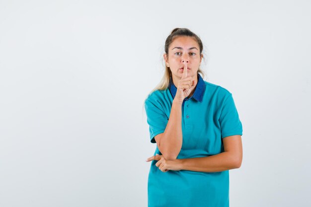 Expressive young girl posing in the studio