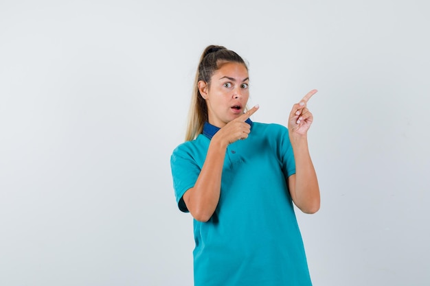 Expressive young girl posing in the studio