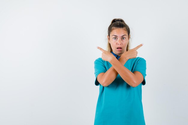 Expressive young girl posing in the studio