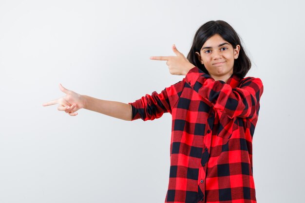 Expressive young girl posing in the studio