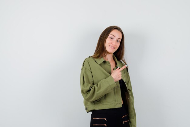 Expressive young girl posing in the studio