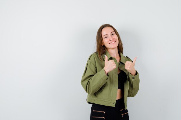 Expressive young girl posing in the studio