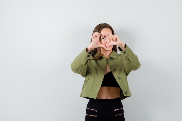 Expressive young girl posing in the studio